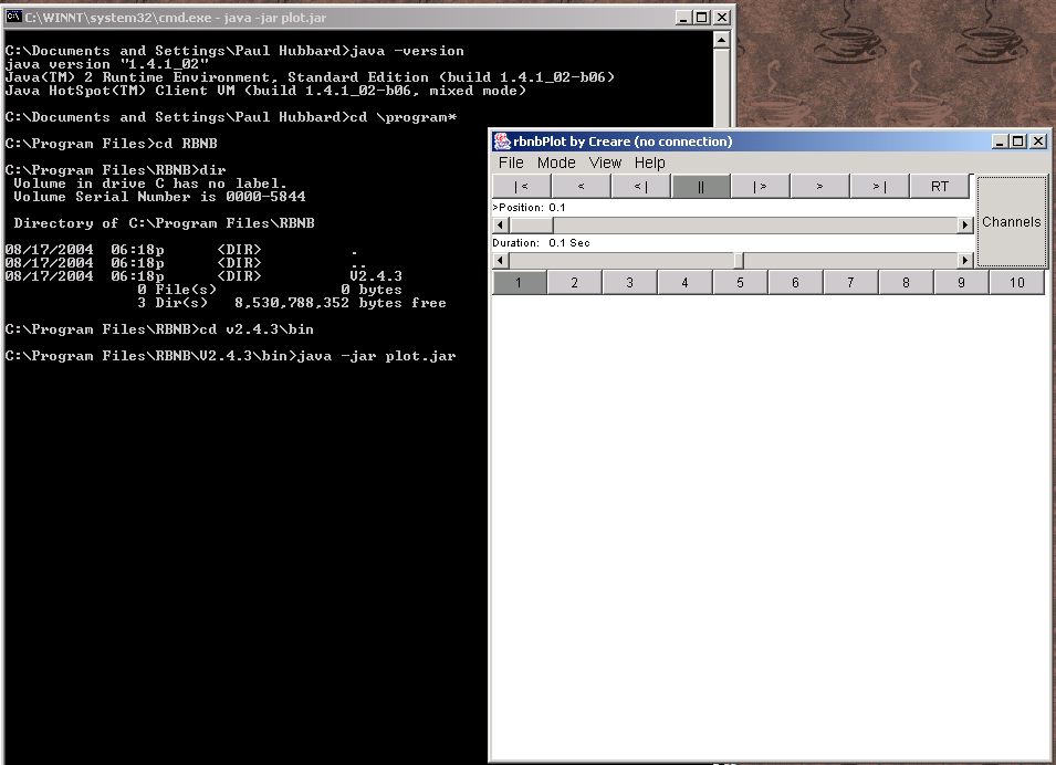 Plot and command window