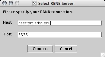 Connection dialog box