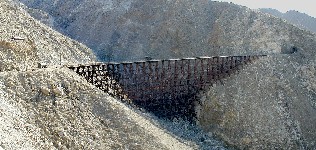 On the trestle.
