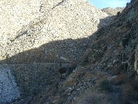 Approaching the tracks.