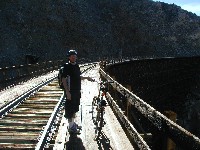 On the trestle.